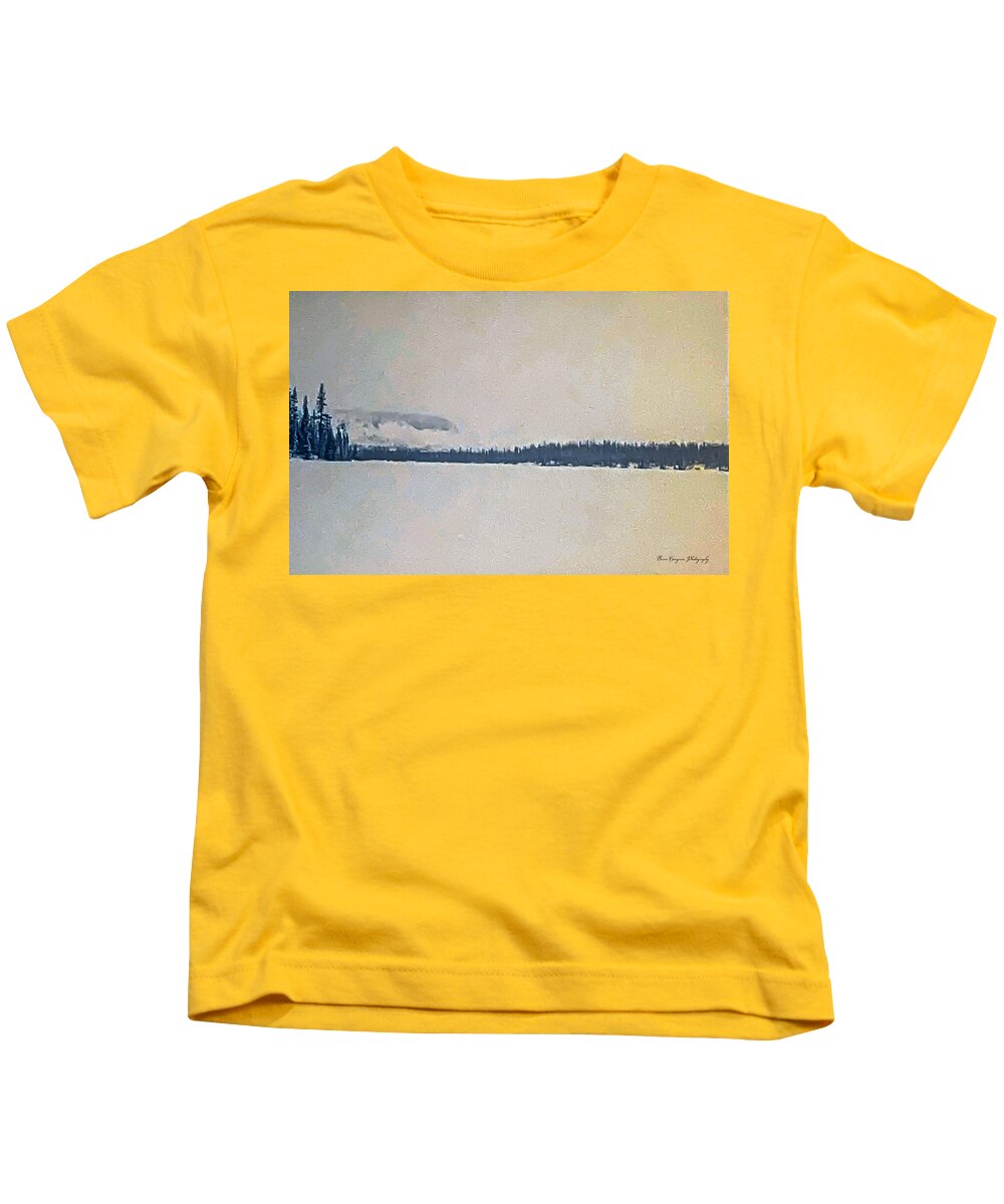 Winter lake - Kids T-Shirt