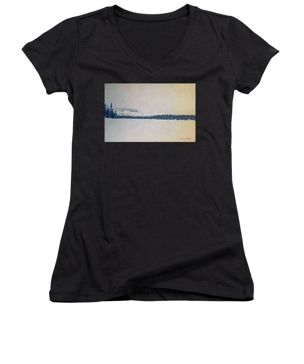 Winter lake - Women's V-Neck