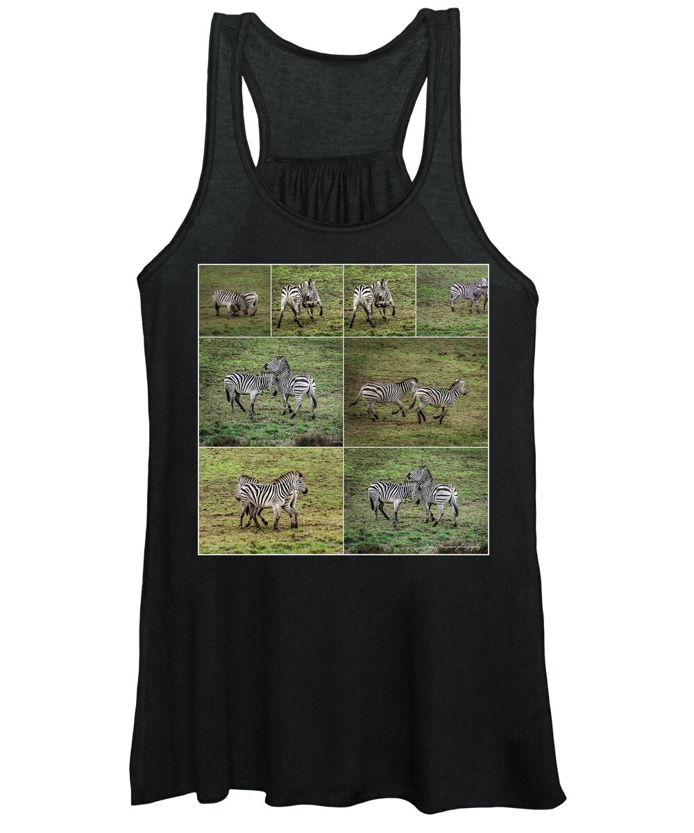 Zebras in play - Women's Tank Top