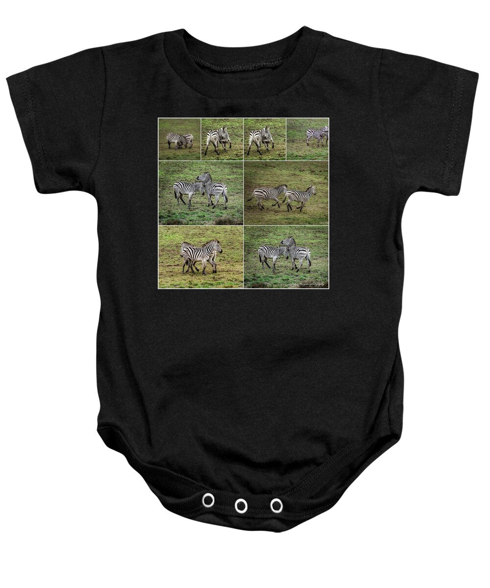 Zebras in play - Baby Onesie