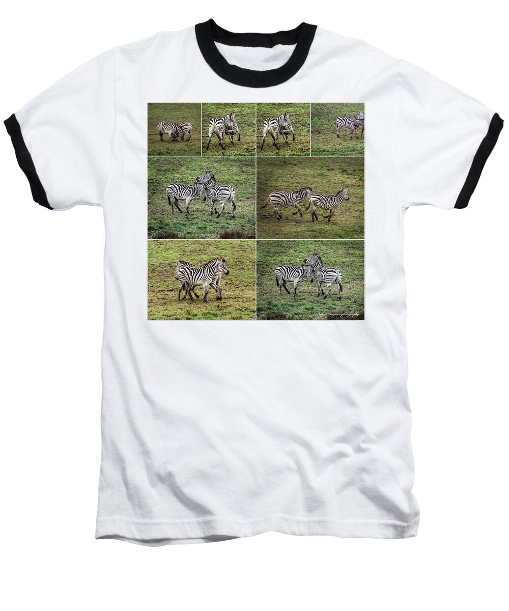 Zebras in play - Baseball T-Shirt