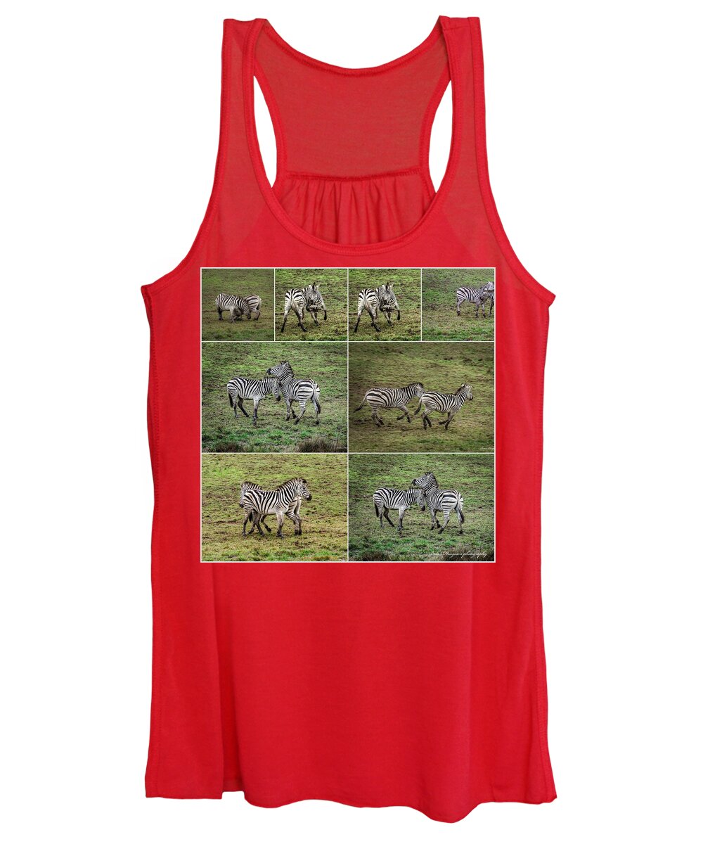 Zebras in play - Women's Tank Top