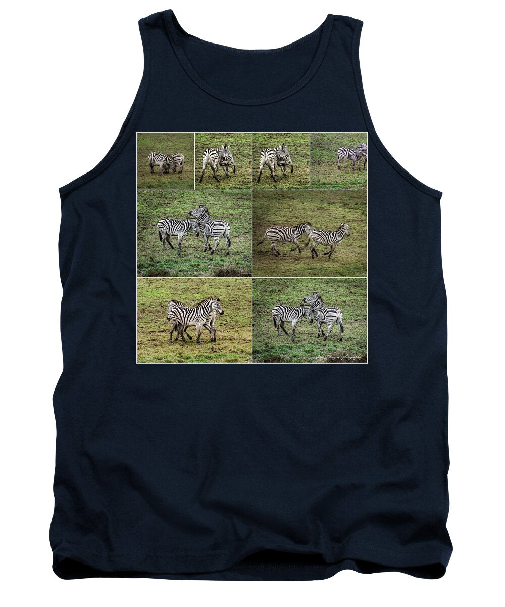 Zebras in play - Tank Top