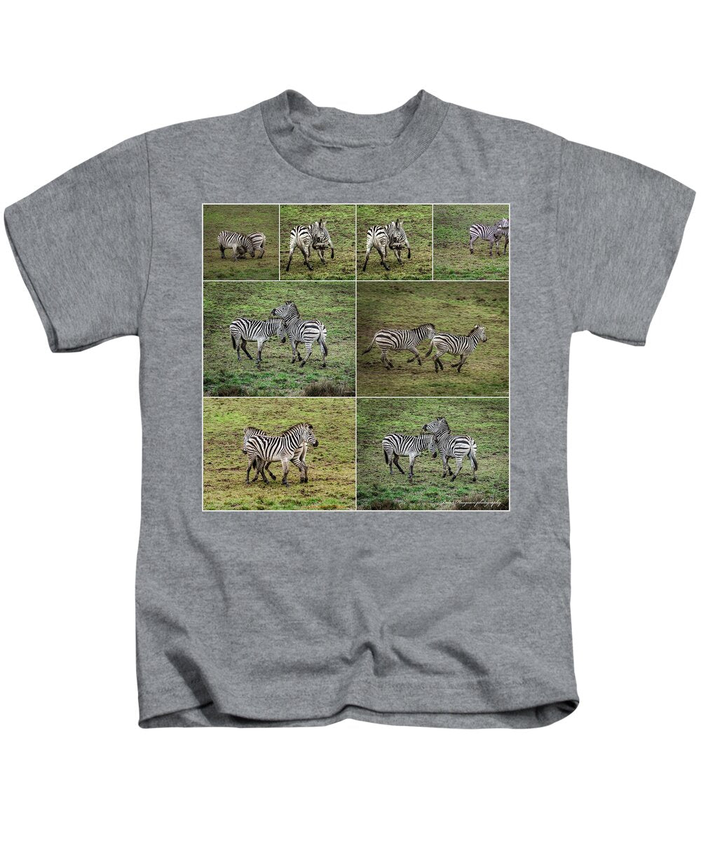 Zebras in play - Kids T-Shirt