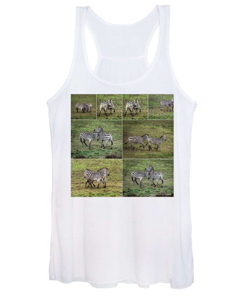Zebras in play - Women's Tank Top