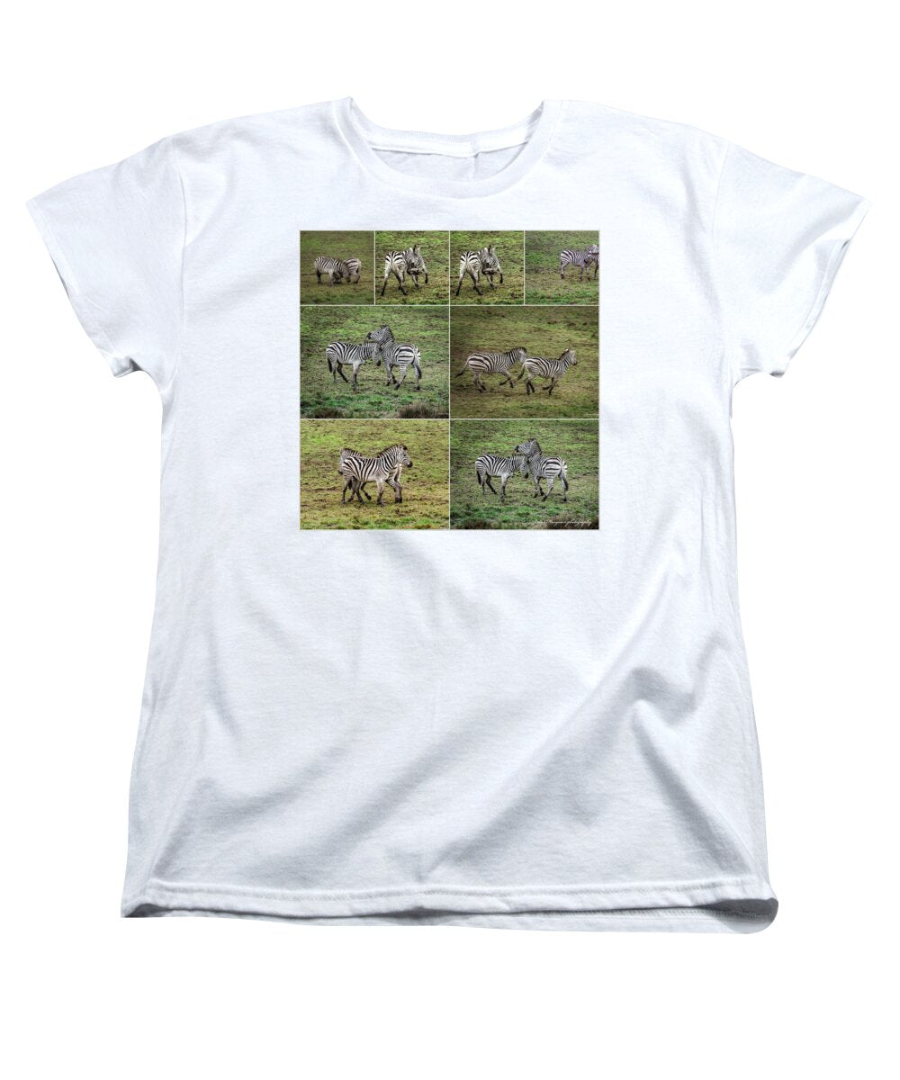 Zebras in play - Women's T-Shirt (Standard Fit)