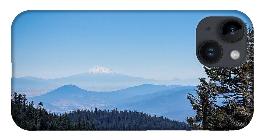Mt Shasta in the haze 1 - Phone Case