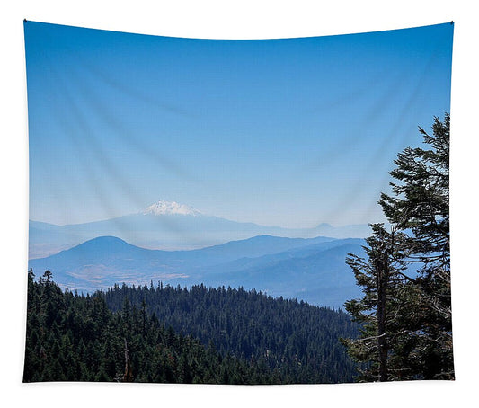 Mt Shasta in the haze 1 - Tapestry