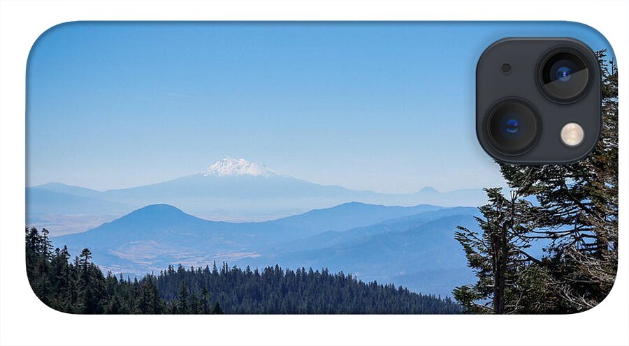 Mt Shasta in the haze 1 - Phone Case