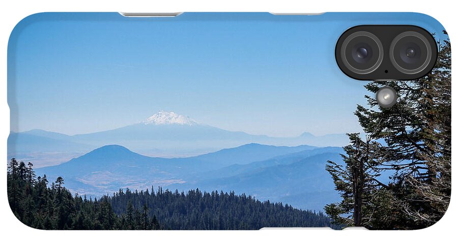Mt Shasta in the haze 1 - Phone Case