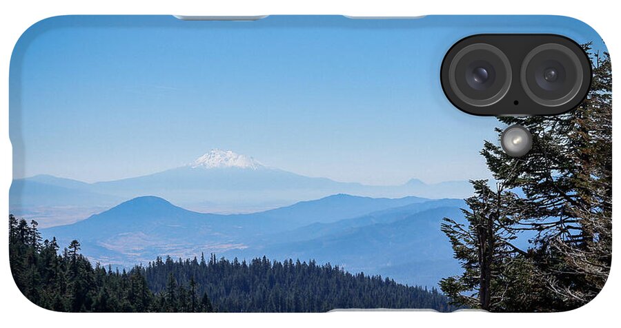 Mt Shasta in the haze 1 - Phone Case