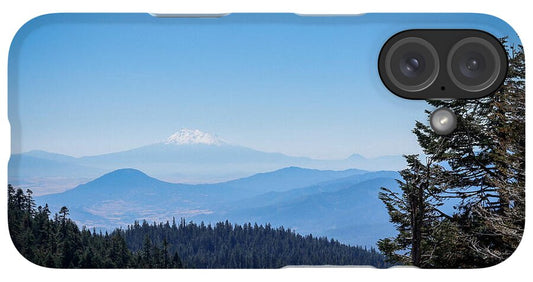 Mt Shasta in the haze 1 - Phone Case