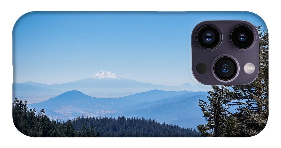 Mt Shasta in the haze 1 - Phone Case