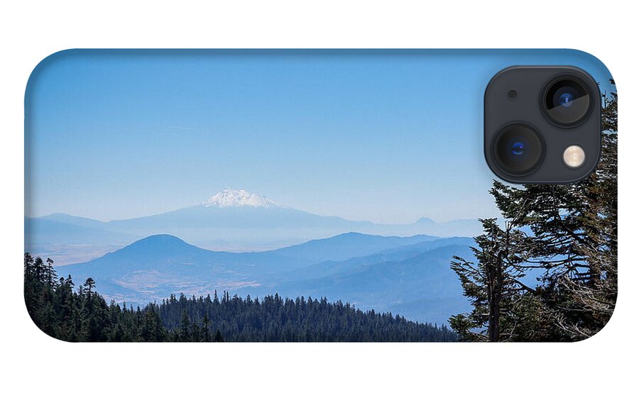 Mt Shasta in the haze 1 - Phone Case