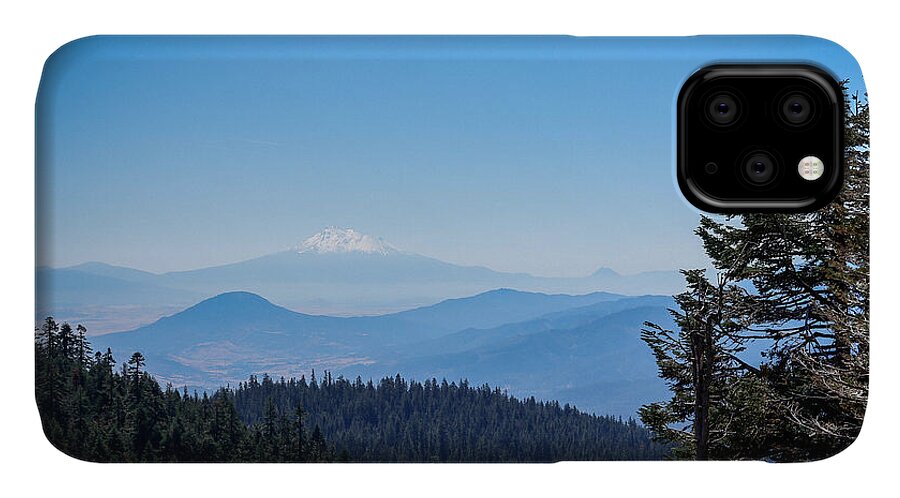 Mt Shasta in the haze 1 - Phone Case
