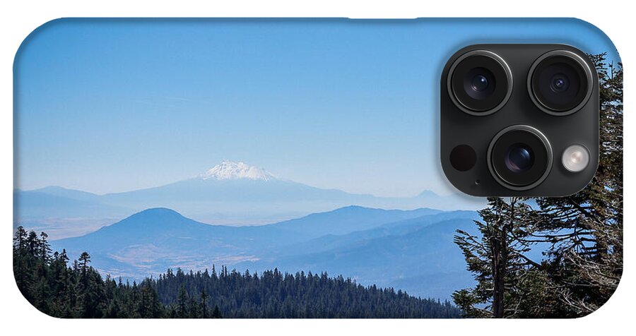 Mt Shasta in the haze 1 - Phone Case