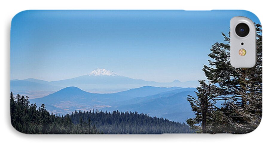 Mt Shasta in the haze 1 - Phone Case