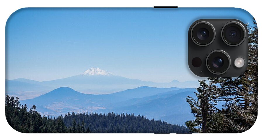 Mt Shasta in the haze 1 - Phone Case