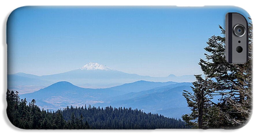 Mt Shasta in the haze 1 - Phone Case