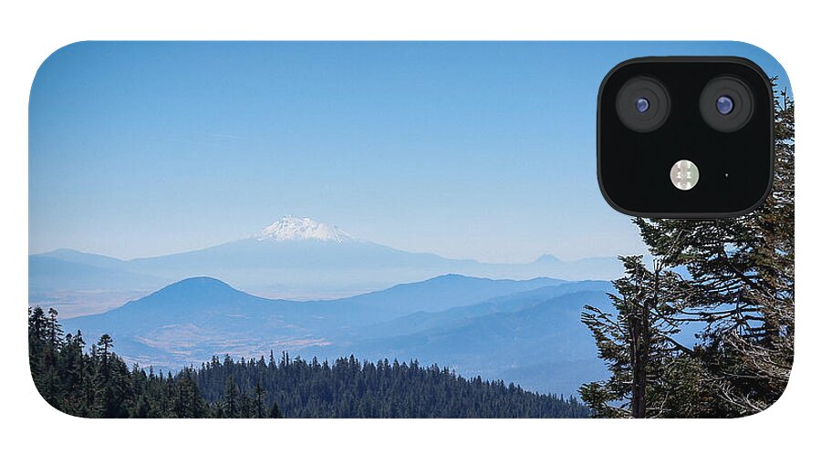 Mt Shasta in the haze 1 - Phone Case