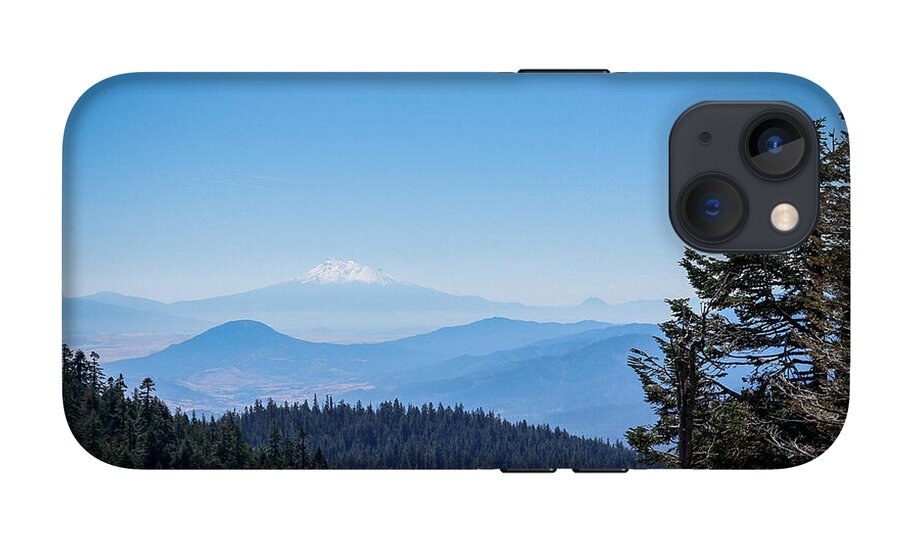 Mt Shasta in the haze 1 - Phone Case
