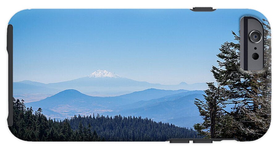 Mt Shasta in the haze 1 - Phone Case