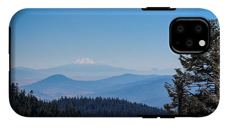 Mt Shasta in the haze 1 - Phone Case