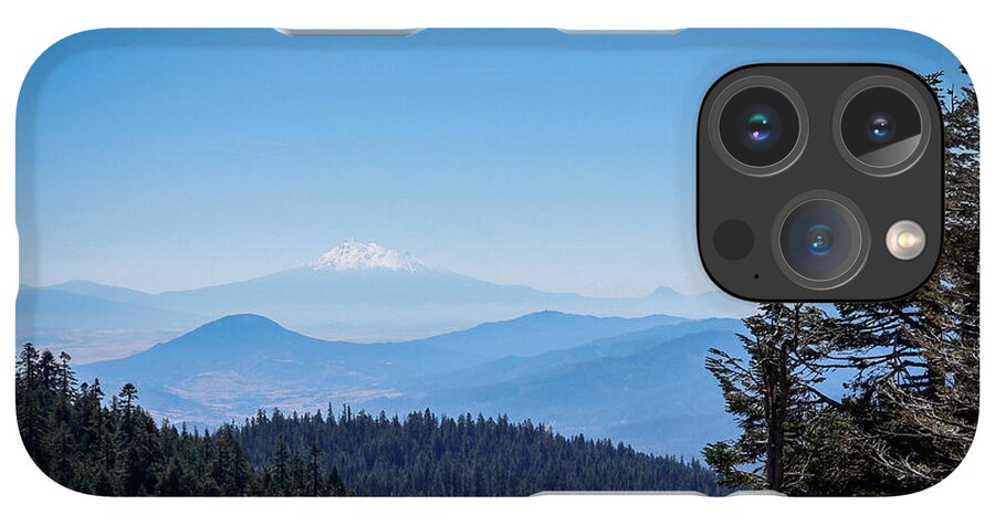 Mt Shasta in the haze 1 - Phone Case