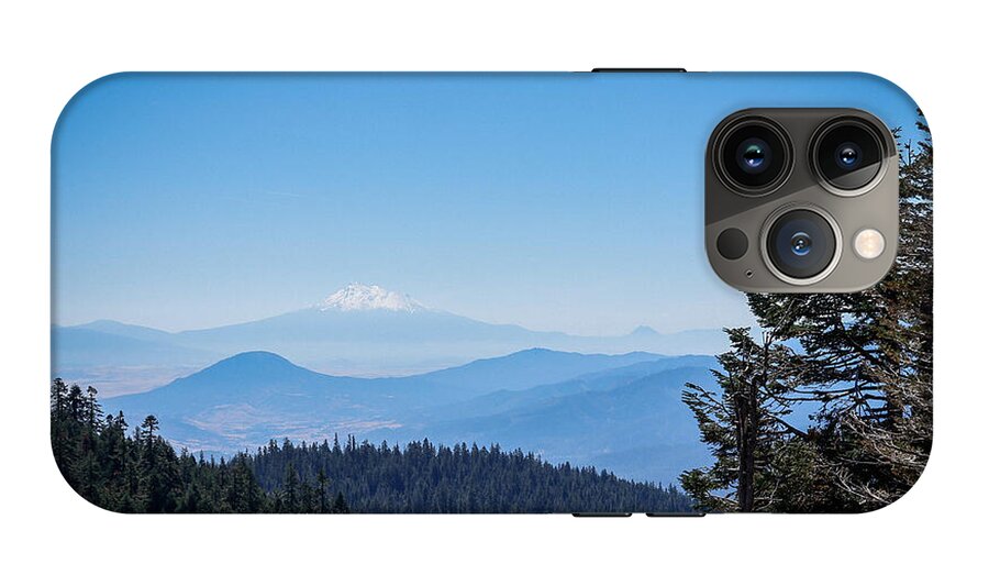 Mt Shasta in the haze 1 - Phone Case