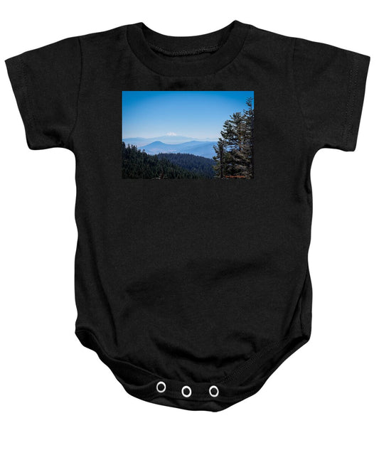 Mt Shasta in the haze #1 - Baby Onesie