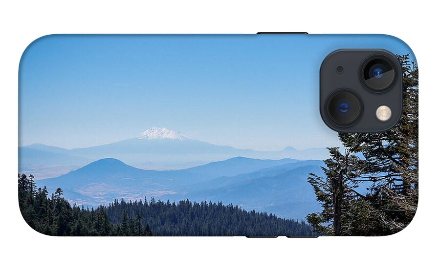 Mt Shasta in the haze 1 - Phone Case
