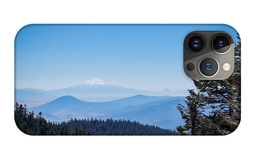 Mt Shasta in the haze 1 - Phone Case