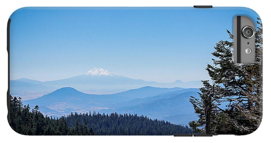 Mt Shasta in the haze 1 - Phone Case