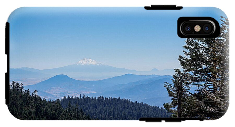 Mt Shasta in the haze 1 - Phone Case