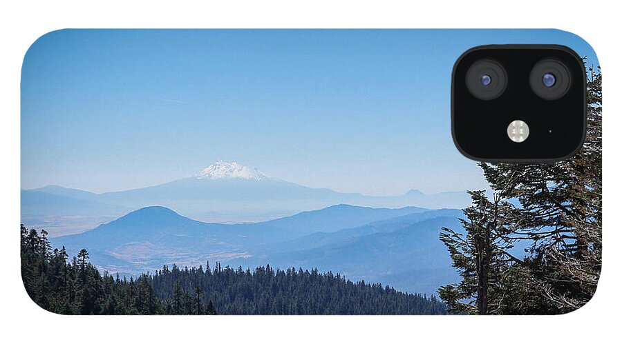 Mt Shasta in the haze 1 - Phone Case