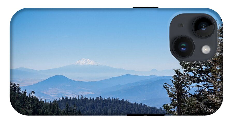 Mt Shasta in the haze 1 - Phone Case
