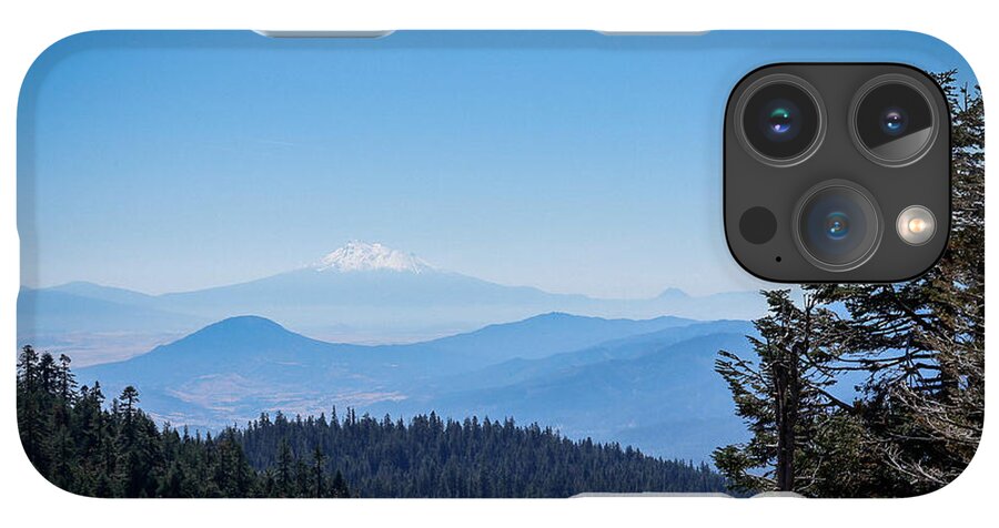 Mt Shasta in the haze 1 - Phone Case