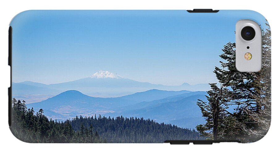 Mt Shasta in the haze 1 - Phone Case