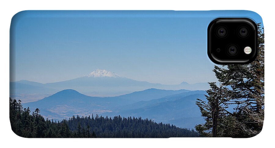 Mt Shasta in the haze 1 - Phone Case