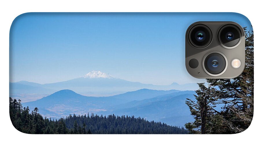 Mt Shasta in the haze 1 - Phone Case