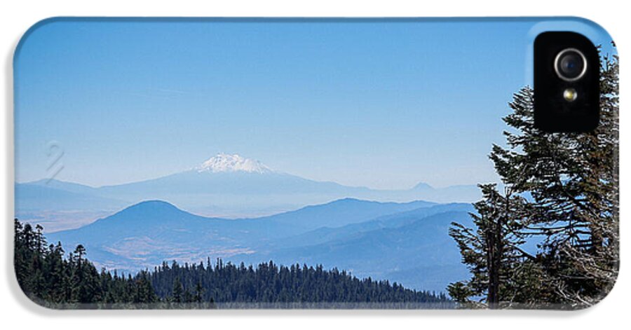 Mt Shasta in the haze 1 - Phone Case