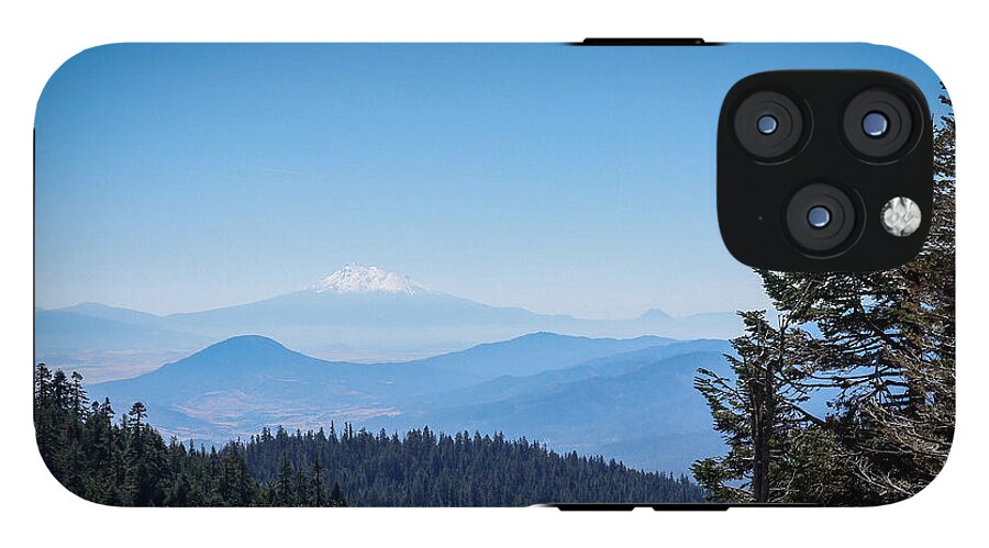 Mt Shasta in the haze 1 - Phone Case