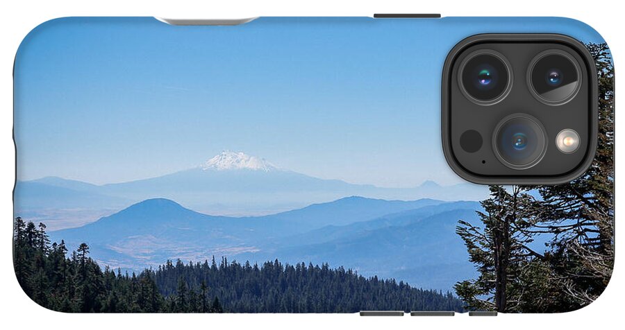 Mt Shasta in the haze 1 - Phone Case