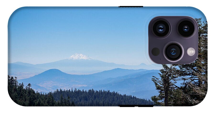 Mt Shasta in the haze 1 - Phone Case