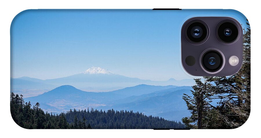 Mt Shasta in the haze 1 - Phone Case