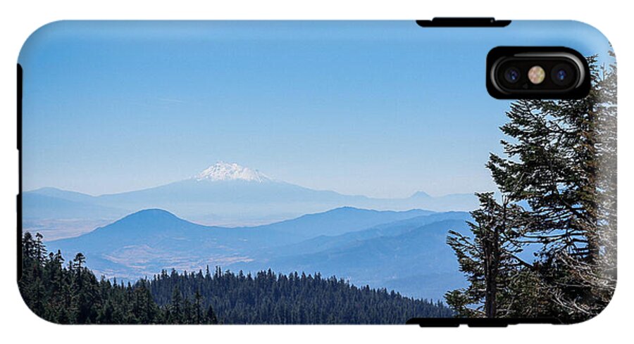 Mt Shasta in the haze 1 - Phone Case