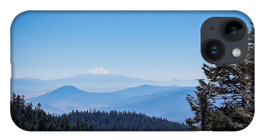Mt Shasta in the haze 1 - Phone Case
