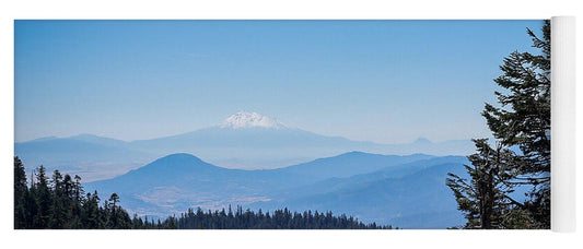 Mt Shasta in the haze 1 - Yoga Mat