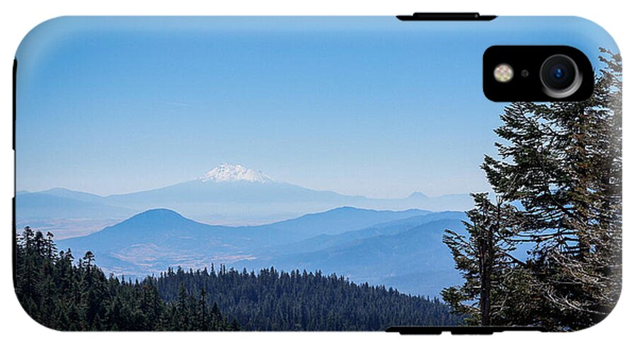 Mt Shasta in the haze 1 - Phone Case