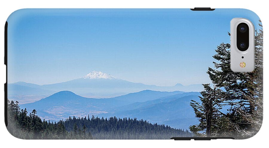 Mt Shasta in the haze 1 - Phone Case